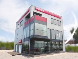 Bukurešt – Ducati – showroom za motobicikle – poliuretanski paneli